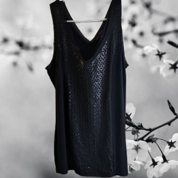 Will Smith medium sleeveless lightweight viscose blend black woman's casual top. - Picture 1 of 1